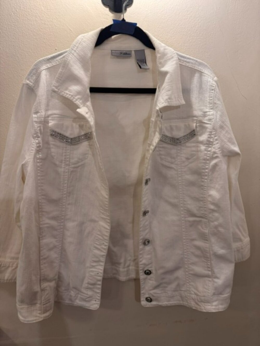 Chico's Premium White Jacket with Bling